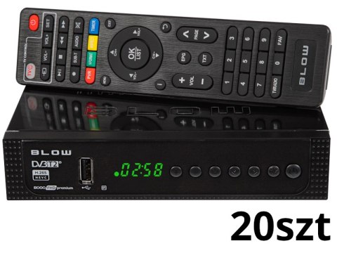77-037# Dekoder tuner dvb-t2 blow 8000fhd premium opakowanie