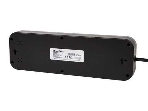 98-209# Przedłużacz sieciowy ps-550s 5-gniazd 4xusb 1xusb-c 5m czarny 3x1mm