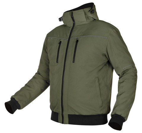 Kurtka ocieplana z kapturem OUTDOOR, zielona, rozmiar L