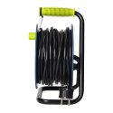 Przedłużacz bębnowy MINI, 4 gniazda 2P+Z, metalowy stojak, polwinit H05VV-F 3x1mm? , długość 15m, limonkowy
