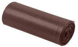 Worki na odpady 60 L, brązowe, 35 mic, 10 szt.