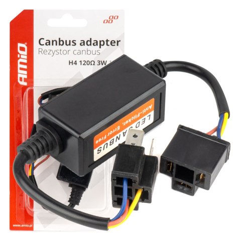 Rezystor canbus opornik do żarówek led 3w 120ohm h4 amio-04127