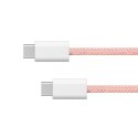 Kabel USB typu C - USB typu C 60 W 1,5 m różowy Kruger&Matz Basic