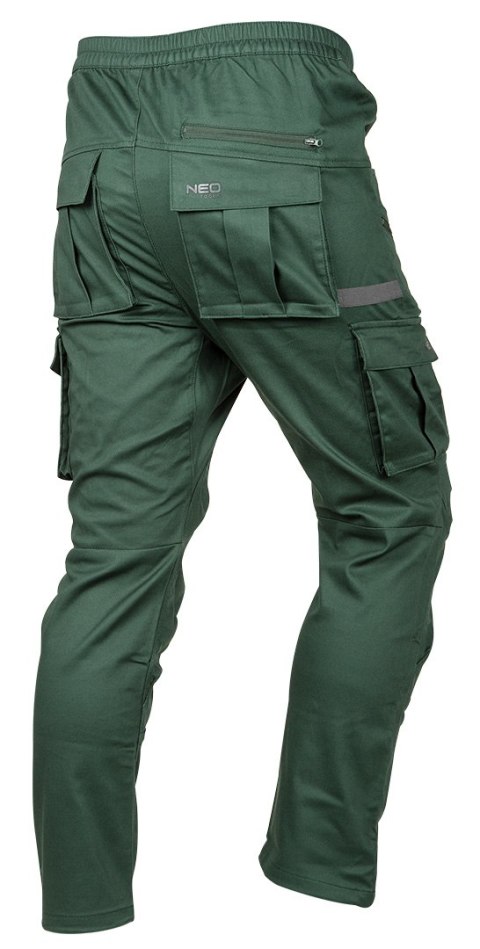 Spodnie robocze OUTDOOR, typu jogger, zielone, rozmiar M