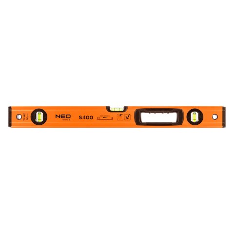 Poziomnica aluminiowa S 400, 3 libelle, uchwyt, 60 cm