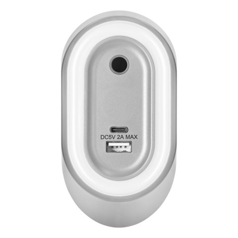 AGRA lampka podszafkowa LED 2,5W, 80lm, 4000K, z włącznikiem bezdotykowym i funkcją ładowania USB A+C, szara