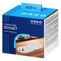 Gniazdo meblowe ?6cm, wpuszczane w blat z przesuwną pokrywką, ładowarką USB i przewodem 1,9m, 1x2P+Z (Schuko), 2xUSB (typ A+C; P