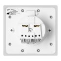Hermetyczne gniazdo elektryczne, IP44, 1x2P+Z(Schuko), białe