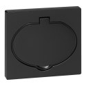 Hermetyczne gniazdo elektryczne, IP44, 1x2P+Z(Schuko), czarne