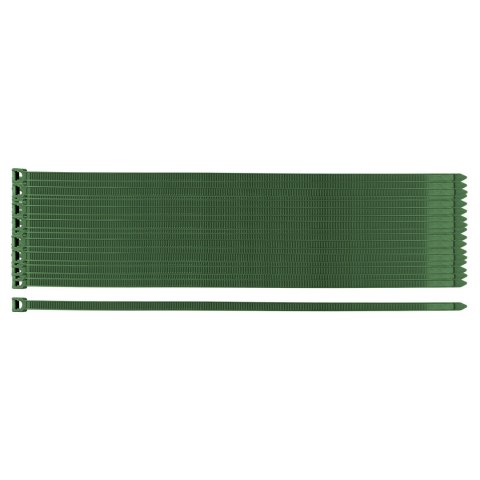 Opaski zaciskowe ogrodowe 7.6 x 380 mm, 50 szt., zielone