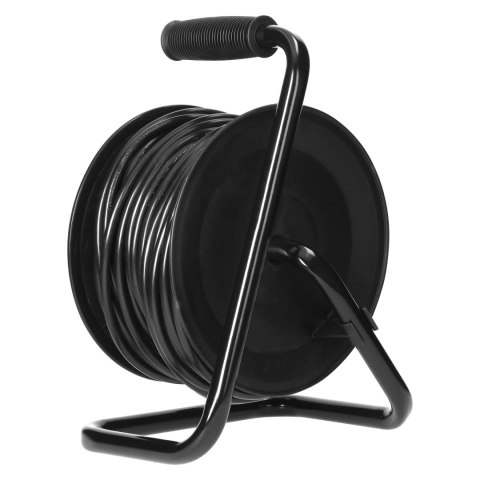 Przedłużacz bębnowy, 4 gniazda 2P+Z, kabel PVC H05VV-F 3x1.5mm2, 50m, termik, przesłony torów prądowych