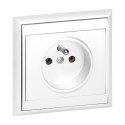 Gniazdo pojedyncze p/t 2P+Z Luna, 16A, 250V, PT-16L, biały
