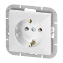 Gniazdo pojedyncze p/t 2P+Z Schuko Pearl, 16A, 250V, PT-17P, biały