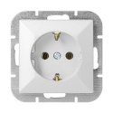 Gniazdo pojedyncze p/t 2P+Z Schuko Pearl, 16A, 250V, PT-17P, biały