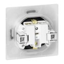 Gniazdo pojedyncze p/t 2P+Z Schuko bryzgoszczelne z klapką Pearl, 16A, 250V, PT-17PH, antracyt