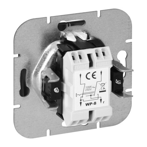 Łącznik krzyżowy p/t Pearl, 10A, 250V, WP-8P, czarny