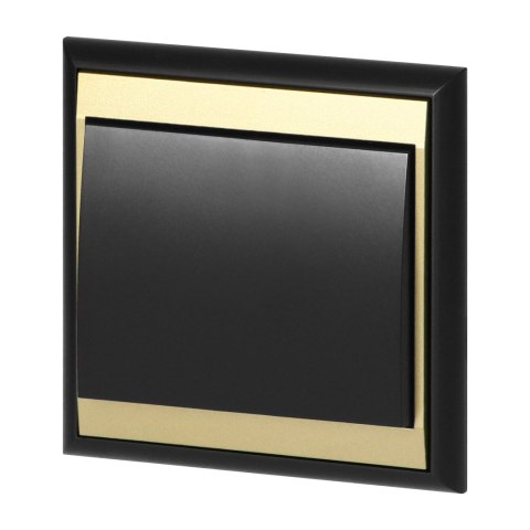 Łącznik p/t jednobiegunowy Luna, 10A, 250V, WP-1L, czarny/złoty