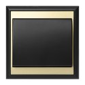 Łącznik p/t jednobiegunowy Luna, 10A, 250V, WP-1L, czarny/złoty