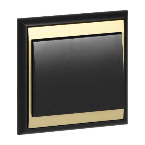 Łącznik p/t schodowy Luna, 10A, 250V, WP-5L, czarny/złoty