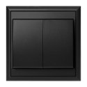 Łącznik p/t świecznikowy Luna, 10A, 250V, WP-2L, czarny
