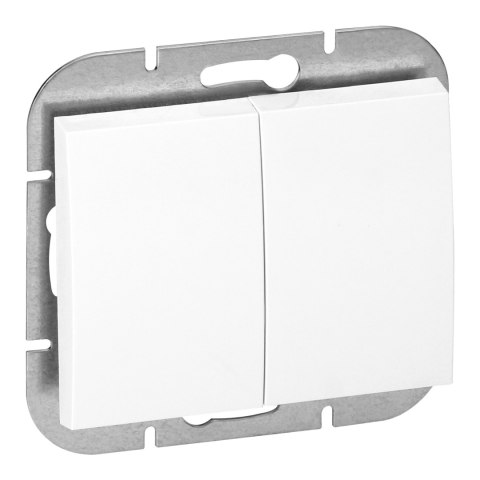 Łącznik p/t świecznikowy Onyx, 10A, 250V, WP-2O, biały
