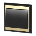 Przycisk dzwonek p/t Luna, 10A, 250V, WP-6/7L, czarny/złoty