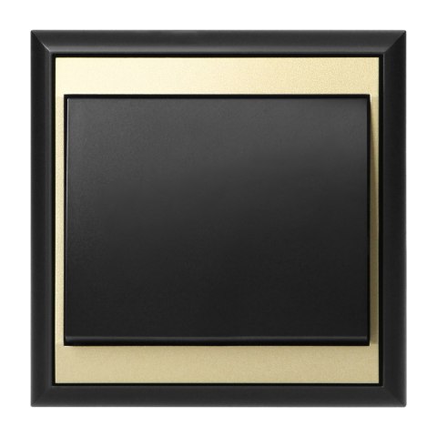 Przycisk dzwonek p/t Luna, 10A, 250V, WP-6/7L, czarny/złoty