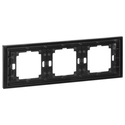 Ramka potrójna Onyx, Ra-3O, czarny