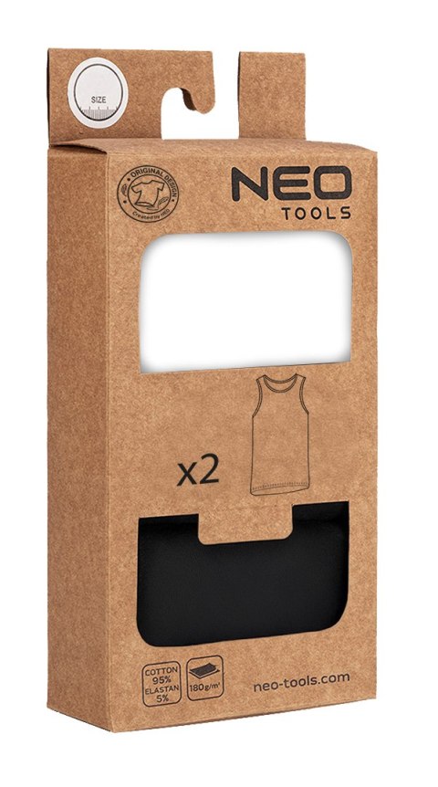 Podkoszulka 2-pack, biała, czarna, rozmiar M