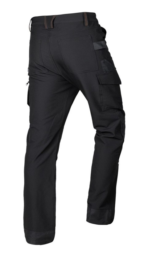 Spodnie robocze Mix&Match, 4 way stretch, czarno-pomarańczowe, rozmiar M