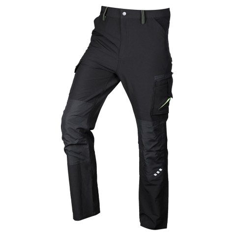 Spodnie robocze Mix&Match, 4 way stretch, czarno-zielone, rozmiar XXL