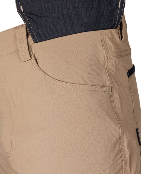 Spodnie robocze Mix&Match, 4 way stretch, z kaburami, Cordura, beżowo-czarne, rozmiar L