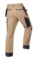 Spodnie robocze Mix&Match, 4 way stretch, z kaburami, Cordura, beżowo-czarne, rozmiar XL