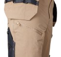 Spodnie robocze Mix&Match, 4 way stretch, z kaburami, Cordura, beżowo-czarne, rozmiar XXXL