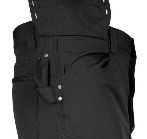 Spodnie robocze Mix&Match, 4 way stretch, z kaburami, Cordura, czarne, rozmiar L