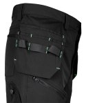 Spodnie robocze Mix&Match, 4 way stretch, z kaburami, Cordura, czarne, rozmiar L