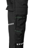 Spodnie robocze Mix&Match, 4 way stretch, z kaburami, Cordura, czarne, rozmiar L