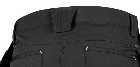 Spodnie robocze Mix&Match, 4 way stretch, z kaburami, Cordura, czarne, rozmiar S