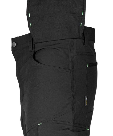 Spodnie robocze Mix&Match, 4 way stretch, z kaburami, Cordura, czarne, rozmiar S