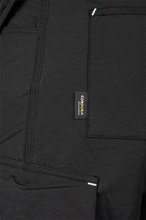 Spodnie robocze Mix&Match, 4 way stretch, z kaburami, Cordura, czarne, rozmiar S