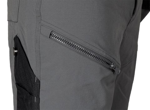 Spodnie robocze Mix&Match, 4 way stretch, z kaburami, Cordura, szaro-czarne, rozmiar XL