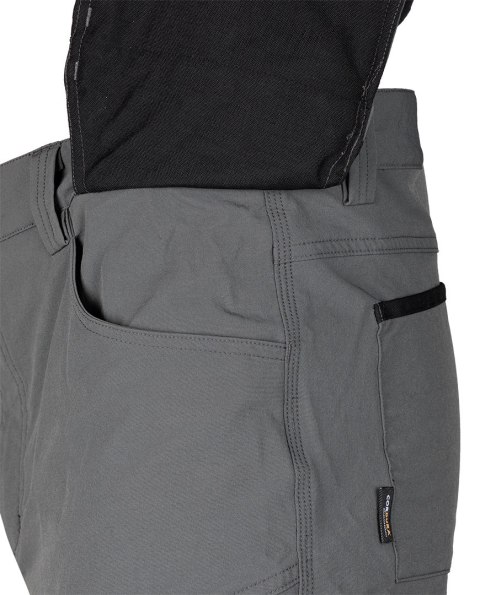 Spodnie robocze Mix&Match, 4 way stretch, z kaburami, Cordura, szaro-czarne, rozmiar XXL