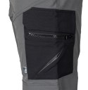 Spodnie robocze Mix&Match, 4 way stretch, z kaburami, Cordura, szaro-czarne, rozmiar XXXL