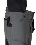 Spodnie robocze Mix&Match, 4 way stretch, z kaburami, Cordura, szaro-czarne, rozmiar XS