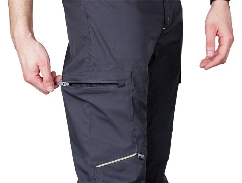 Spodnie robocze Mix&Match, stretch, szare, rozmiar XL