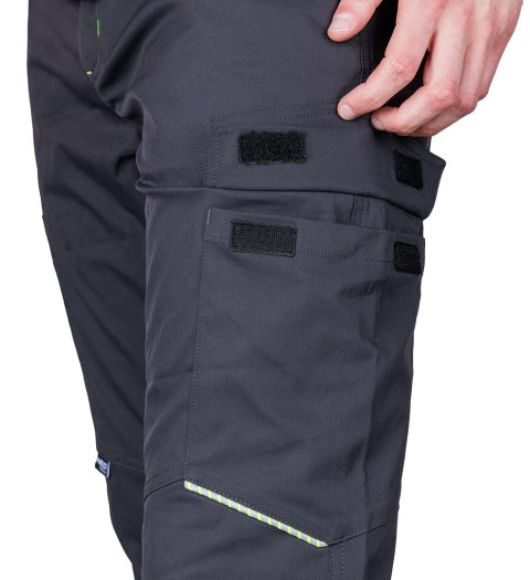 Spodnie robocze Mix&Match, stretch, szare, rozmiar XL