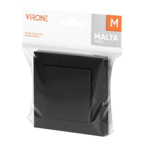 Łącznik p/t jednobiegunowy Malta, 10A, 250V, WP-1M, czarny mat