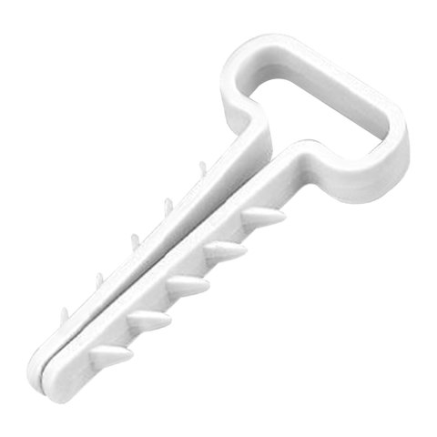 Uchwyt kablowy wbijany, przewód płaski 18x7mm, biały, 100 szt.
