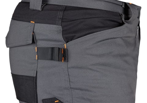 Spodnie robocze Mix&Match, Canvas, wzmocnienia z Cordury, szaro-czarne, rozmiar S