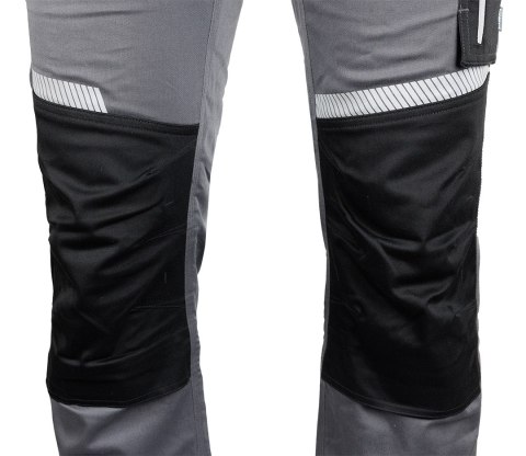 Spodnie robocze Mix&Match, szaro-czarne, rozmiar XL